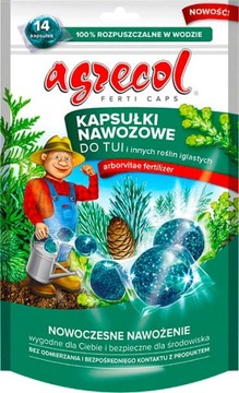 AGRECOL KAPSUŁKI NAWOZOWE DO TUJI I INNYCH ROŚLIN IGLASTYCH odżywka 14szt