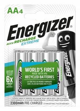 4 x akumulator Energizer 2300mAh AA HR6 EXTREME