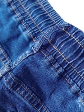SPODENKI męskie JEANSOWE krótkie spodnie WYGODNE PAS z GUMKĄ modne 328 - S