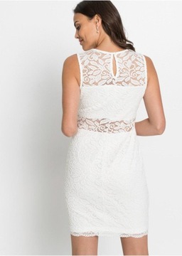 40 Bonprix _NQI ПОВСЕДНЕВНОЕ ПЛАТЬЕ, БЕЛОЕ