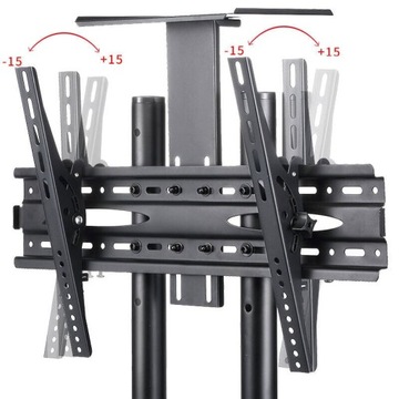 Мобильная подставка для телевизора 32-70 дюймов с регулируемыми полками.