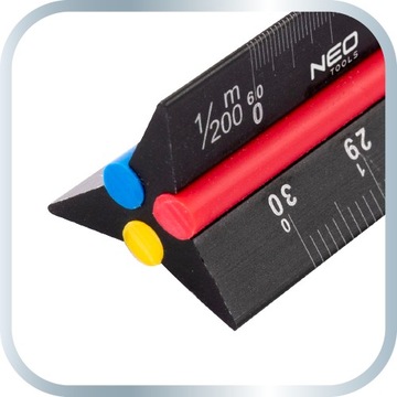 НЕО ТРЕУГОЛЬНАЯ ЛИнейка ШКАЛА 30 см Urbanista 6 ШКАЛА ALU 72-205