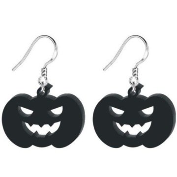 Kolczyki złe DYNIE czarne i wredne na HALLOWEEN