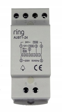 ZASILACZ dzwonka Video RING PRO AUBT1-24 DIN Transformator 24V