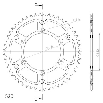 Звездочка SUPERSPROX 51 YAMAHA WR YZF YZ 400 426 450