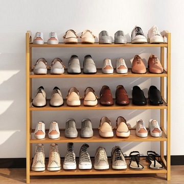 ПОЛКА ДЛЯ ОБУВИ 5-ЯРУСНЫЙ БАМБУКОВЫЙ ОРГАНАЙЗЕР ДЛЯ ОБУВИ