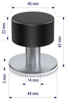 ДВЕРНОЙ СТОПОР, ЗАКЛЕЕННЫЙ INOX, INOX