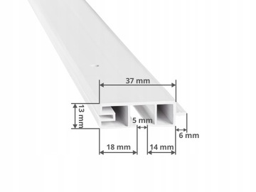 Потолочный карниз, одинарный карниз из ПВХ, по индивидуальному заказу.