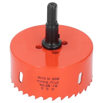 Wiertło koronowe HSS 80mm do drewna i metalu z uchwytem