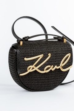 Тканая мини-сумка Karl Lagerfeld OneSize, черная