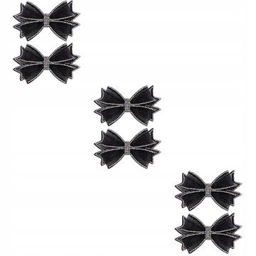 3 пары блестящих бантов, нашивок, украшения для обуви с бантиками