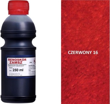 CZERWONA FARBA DO WELUROWEJ TAPICERKI 250ml WILBRA