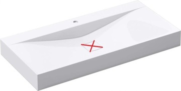 UMYWALKA NABLATOWA BIAŁA COLOSSUM810 MARMUR 100x48cm