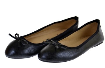 -% PRIMARK ATMOSPHERE GŁADKIE Balerinki CZARNE r40