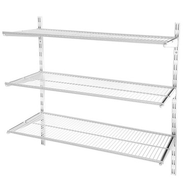 REGAŁ METALOWY PÓŁKI WISZĄCE WSPORNIK 3X40 BIAŁY