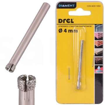 WIERTŁO DIAMENTOWE 4 mm OTWORNICA GRESU CERAMIKI