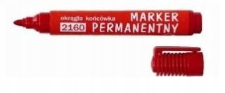 MARKER BUDOWLANY OKRĄGŁY CZERWONY PERMANENTYNY 1-3