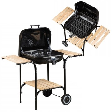 Grill Ogrodowy Węglowy DUŻY XXL Gril z POKRYWĄ REGULACJA CYRKULATOR PREMIUM