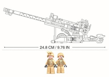 Кирпичи Пушка Пушка M777 Гаубичный лагерь + ОРУЖИЕ LEGO
