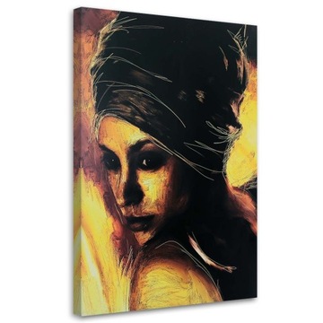 OBRAZ PŁÓTNO Afrykańska Kobieta Fashion 80x120
