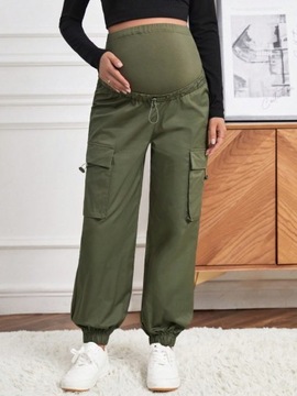 SHEIN БРЮКИ ДЛЯ МАТЕРИАЛОВ С КАРМАНАМИ ЗЕЛЕНЫЕ S 754