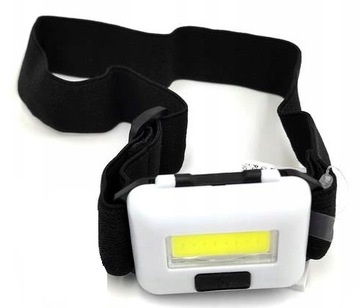 Latarka czołowa LED COB 1W 110lm 3× AAA w zestawie