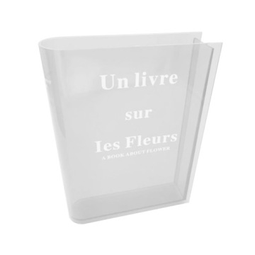 ПРОЗРАЧНАЯ АКРИЛОВАЯ ВАЗА ДЛЯ ЦВЕТОВ В ФОРМЕ КНИГИ