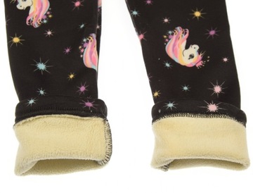 CIEPŁE legginsy 6940/39C GETRY OCIEPLONE GRUBYM POLAREM UNICORN 98/104