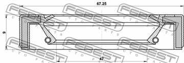 GUFERO 47.2X67.2X9 FEBEST DO MAZDA CX-5 2.0