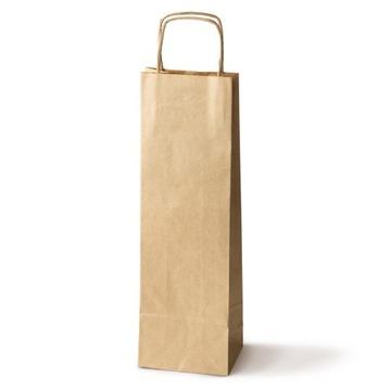 ZESTAW TOREB PAPIEROWYCH SZARYCH 16x8x39cm eko UCHWYT SKRĘCANY 50 sztuk