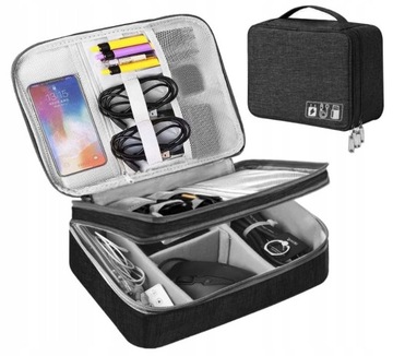 ETUI TORBA PRZENOŚNA ORGANIZER NA KABLE +5 RZEPÓW