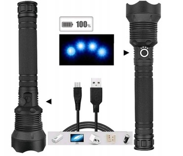 XHP90 ТАКТИЧЕСКИЙ МОЩНЫЙ СВЕТОДИОДНЫЙ ЗУМ USB-ФОНАРИК