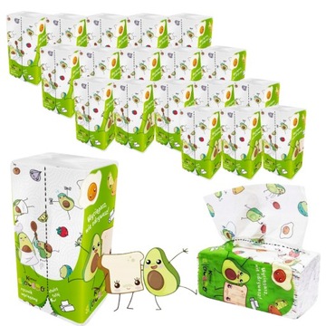 20 x RĘCZNIKI PAPIEROWE WYCIĄGANE ZZ Z AVOCADO KARTIKA 150 LISTKÓW