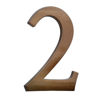 НОМЕР ДОМА, ЦИФРЫ ДЛЯ ДОМА, БУКВЫ коричневые транс 2