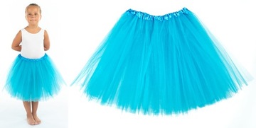 SPÓDNICZKA TIULOWA TUTU NIEBIESKA BŁĘKITNA 30 CM 104 110 116 122 128 134