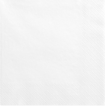 SERWETKI PAPIEROWE JEDNORAZOWE BIAŁE URODZINY-5858