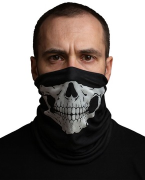 БАЛАКЛАВА БАНДАНА ШАРФ-БАНДАНА Многофункциональная маска Череп Теплый 45х25см