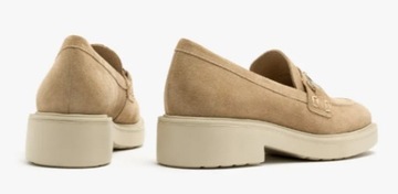 Ryłko L2R47___ _5TE песочные мокасины с серебряным декором, размер 36