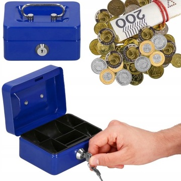 МЕТАЛЛИЧЕСКАЯ КАССЕТА ДЛЯ ДЕНЕЖНЫХ БАНКНОТ МОНЕТЫ СЕЙФ