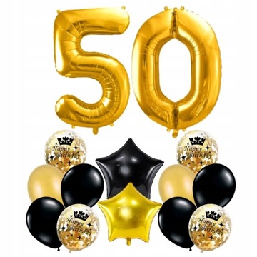 Balony Na 50 Urodziny Zestaw Balonów 50 Urodziny