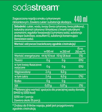 SODASTREAM Zestaw koncentrat 6 smaków saturator