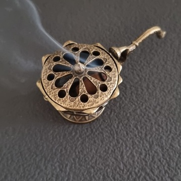 Металлическая цензура латунная лампа Алладин для курящего ладана смолы