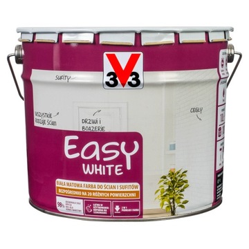 V33 Easy White Farba Biała Matowa 10L