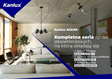 Kanlux AGZAR B E14 Настольная лампа, черный