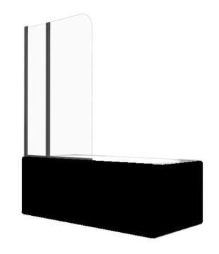 ВАННА 140x70 BESCO SCREEN PRIME BLACK 2 СИФОН АВТОМАТИЧЕСКИЙ КОРПУС