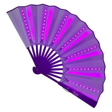 Składany LED Składany Wachlarz Dancing Lights Fan Różowy