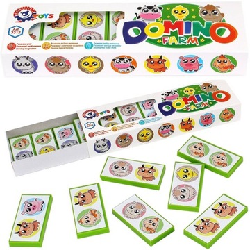 GRA DOMINO ZWIERZĄTKA FARMA UKŁADANKA DLA DZIECI