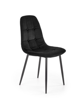 Pikowane ergonomiczne krzesło K417 czarny velvet