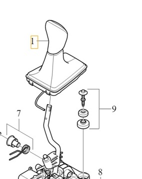 HLAVICE PÁKY ŘAZENÍ 6 MANUÁLNÍ Z PODSVÍCENÍM VOLVO OE