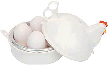 Kurczak w kształcie mikro fal, jajko, kociołek na parę, kuchenka